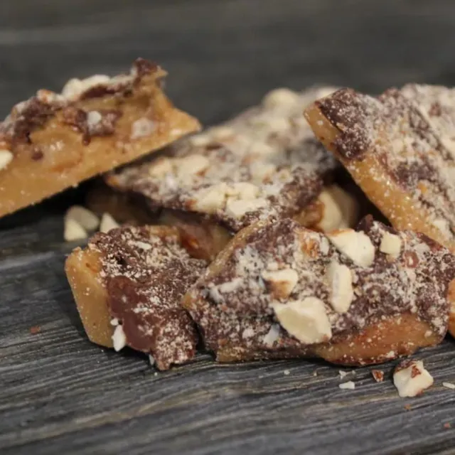 English almond toffee pieces